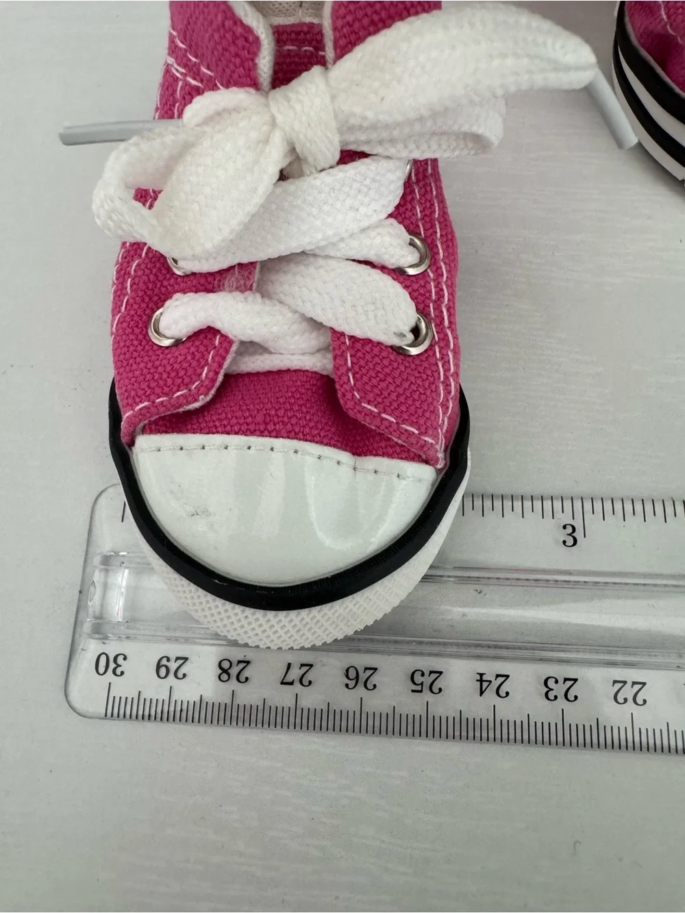 Dog Sneakers Pink Canvas Puppy Shoes Set of 4 Size 5 Non-Slip Paw Boots